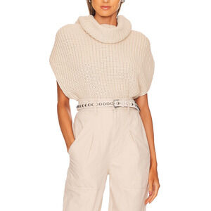 525 Sleeveless Turtleneck White Sweater Size M - NWT